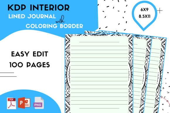 Download Lined Journal with Coloring Border #2 - Journal Collection