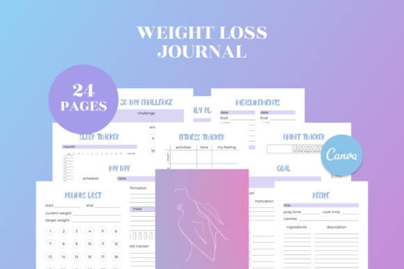 Download Weight Loss Journal | Fitness Planner - Journal Collection