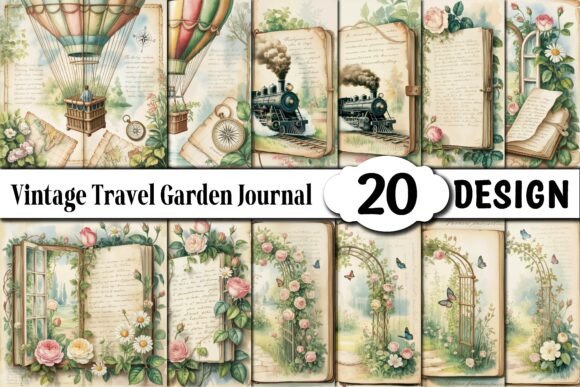 Download Vintage Travel Garden Journal Pages - Journal Collection