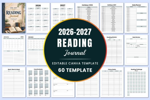 Download 2026–2027 Reading Journal KDP Interiors - Journal Collection