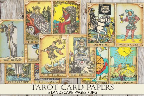 Download Antique Tarot Card Junk Journal Papers - Journal Collection