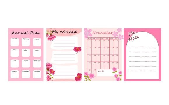 Download Journal Templates Peach Blossom Page - Journal Collection