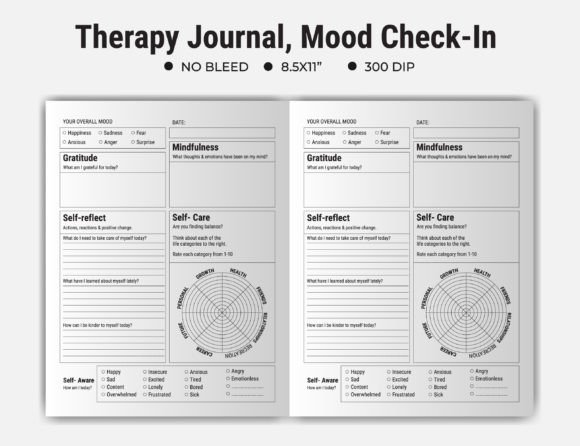 Download Therapy Journal, Mood Check-in - Journal Collection