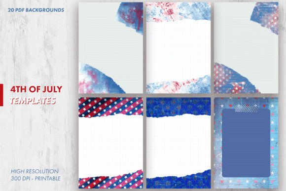 Download 4th of July Art Journal Templates - Journal Collection